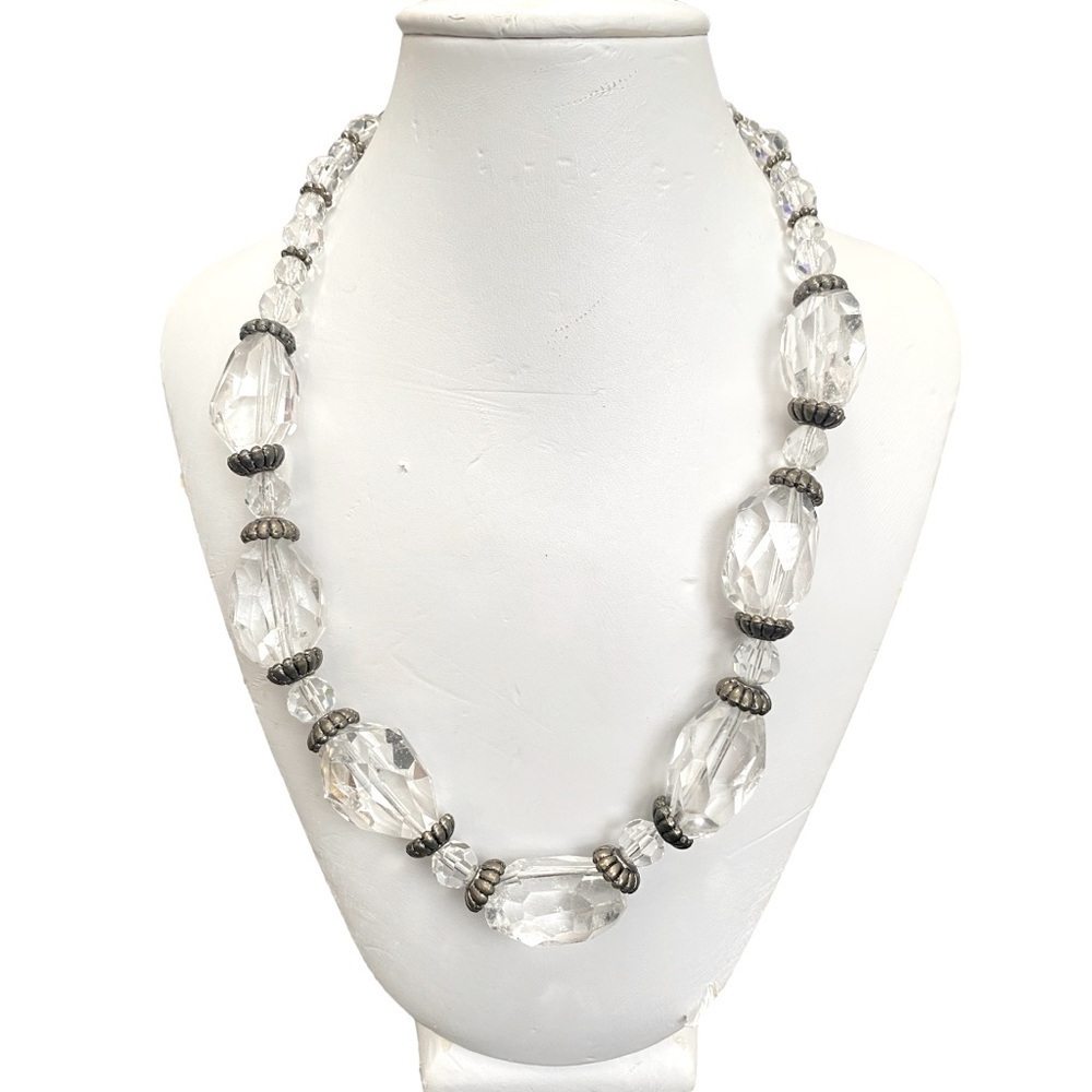 Rock Crystal Chunky Bridal Statement Necklace #106